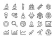 © Adam - Set of thin line icons for science, technology, and research. Vector symbols for laboratory, innovation, and data analysis