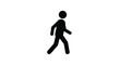 © Kazi - Walking stick figure icon symbolizing movement and direction forward
