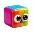 © vachom - A colorful children's toy cube with large expressive eyes and a cheerful smile, designed for early learning and play.