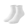 © Gustav - Pair of pristine white ankle socks isolated on a stark background