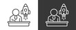 © Jackcuan - Founder Icon Set Vector Collection Isolated In Black And White