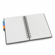 © Bangkong Reang - Open Spiral Notebook with Colored Tabs on Transparent Background
