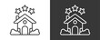 © Jackcuan - House Icon Set Vector Collection Isolated In Black And White