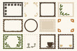 © Safu Ra - Coffee-Themed Decorative Frames with Leaves, Beans, and Cups