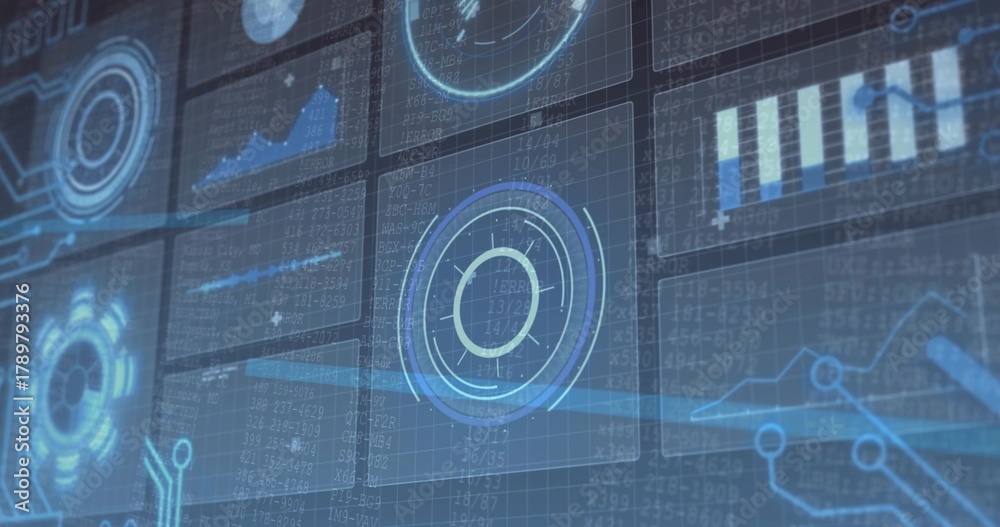 Displaying central circular HUD element at control center display ...