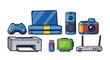 © Fatwaram - Flat Illustration of Various Modern Electronic Devices Gadgets Technology Collection