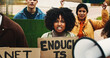© peopleimages.com - Sign, university and protest with angry woman for earth, stop pollution and portrait. Outdoor, students and rally with poster for climate change, sustainability and protect environment at college