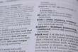 © BlueMistFilmStudios - English Dictionary Page Close Up With the Word Of -blaber