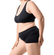 © Pixel-Shot - Overweight woman in underwear on white background