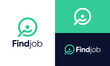 © Arunika_Dsgn - Find job logo design template. Hire people concept vector design with search symbol graphic icon