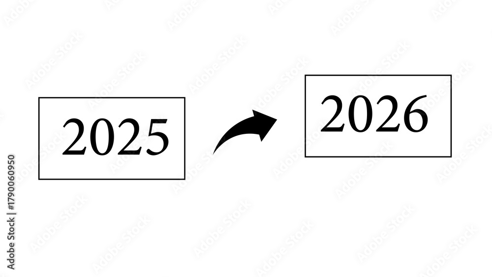2025 to 2026 ai generative data time change Stock Illustration | Adobe ...
