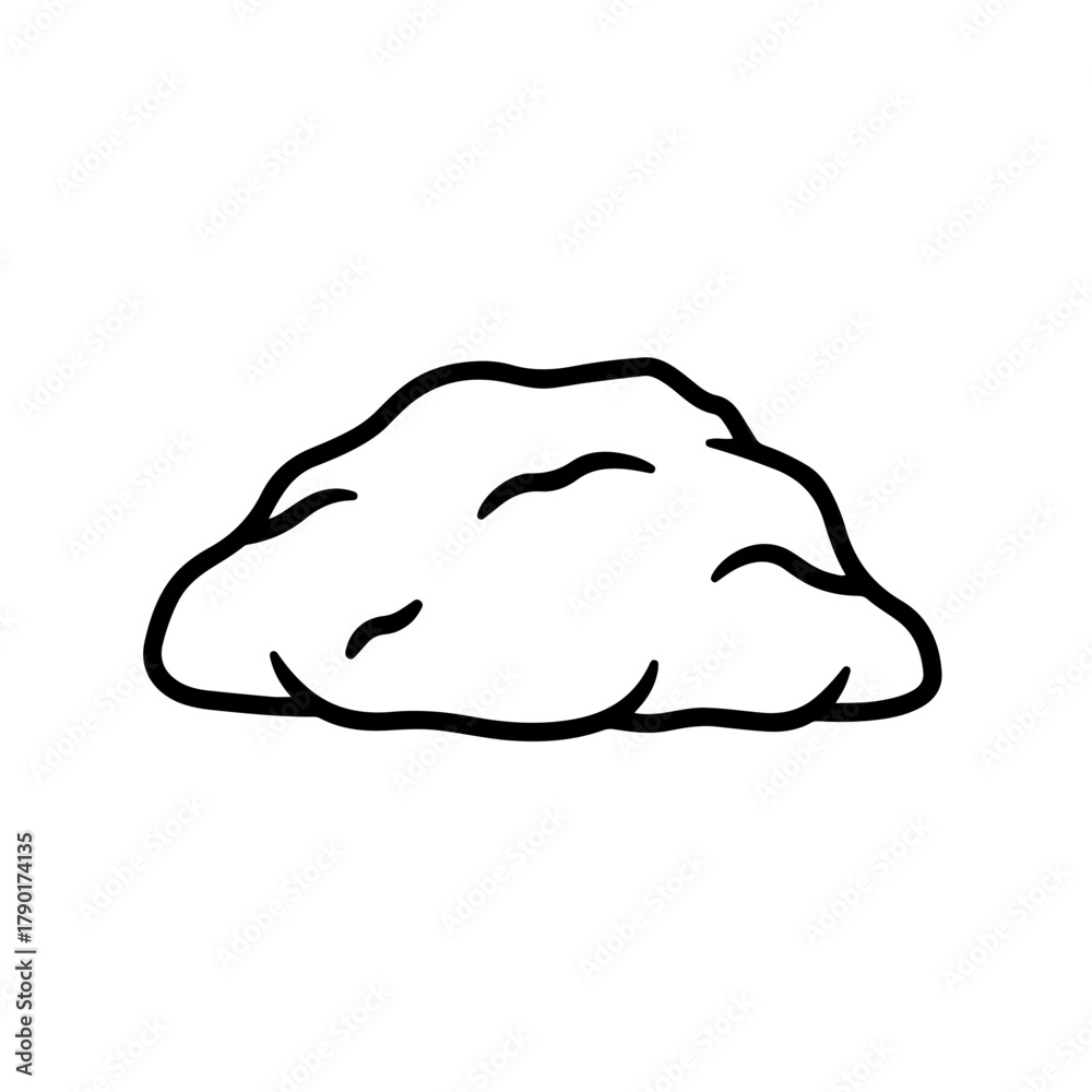Powder Doodle Pile of powder or sand illustration doodle minimal mound shape natural ...