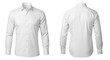 © Ayesha - White formal long sleeve dress shirt front and back view isolated on transparent background