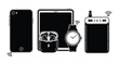 © Mehboob - Illustration of various black and white wireless electronic devices