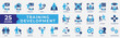 © Lulis - Training Development icon set. Containing development, learning, workshop, coach, mentor, curriculum and seminar. Simple flat vector illustration.