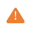 © Cyber - Warning sign Orange triangle attention icon Danger alert symbol Caution notice Safety notification Alert hazard urgent