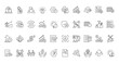 © Izzat - 40 set of outline web business management icons such as initiative, process, challenge, security, strategy, focus, plan vector thin icons for report, presentation, diagram, web design, mobile app