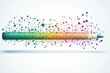 © Georgii - Colorful pencil connected by a network of vibrant dots forming a creative concept of technology and imagination
