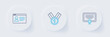 © Kostiantyn - Set line Certificate template, Medal and Online class icon. Vector