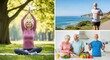 © MMerellinn - A collage displaying the active lives of older people. The eldest exercise, do yoga, run, and prepare nutritious meals together. They live strong and independent lives
