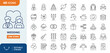 © Cetacons - Wedding outline editable icon set. Containing marriage, ceremony, party, love, rings, bouquet, tuxedo, dress, dinner, photo, and more. Editable stroke. Vector illustration