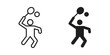 © iconic - Badminton icon. Vector linear icons. simple flat icons
