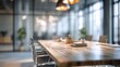 © wu - Blurred executive office desk in professional setting ideal virtual background for online meetings, educational sessions, and business video conferences. High quality