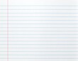 © MayStudio.ai - Blank lined notebook paper with red margin and blue horizontal lines.
