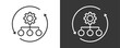© Jackcuan - Organization Structure Icon Set Vector Collection Isolated In Black And White