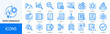 © Ramacae - performance icon collection set. Containing Analyzing, Verification, Standard, Inspection, System, Continuous icon