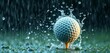 © Anawin - Golf ball flight, heavy rain, water splash, dramatic lighting, drops, weather