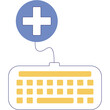 © Anindya - Healthcare technology keyboard symbol for medical health data input and digital health care online access representation