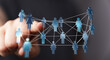 © vegefox.com - Abstract image representing a network, team, social connection, and communication, showing a conceptual link be