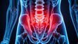 © ddaremmth - 3d rendered illustration of male and female human bodies showing anatomy and skeleton bones for medical science and health healthcare purposes