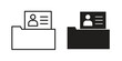 © Raj - Dossier icon logo design element. minimalist style icons