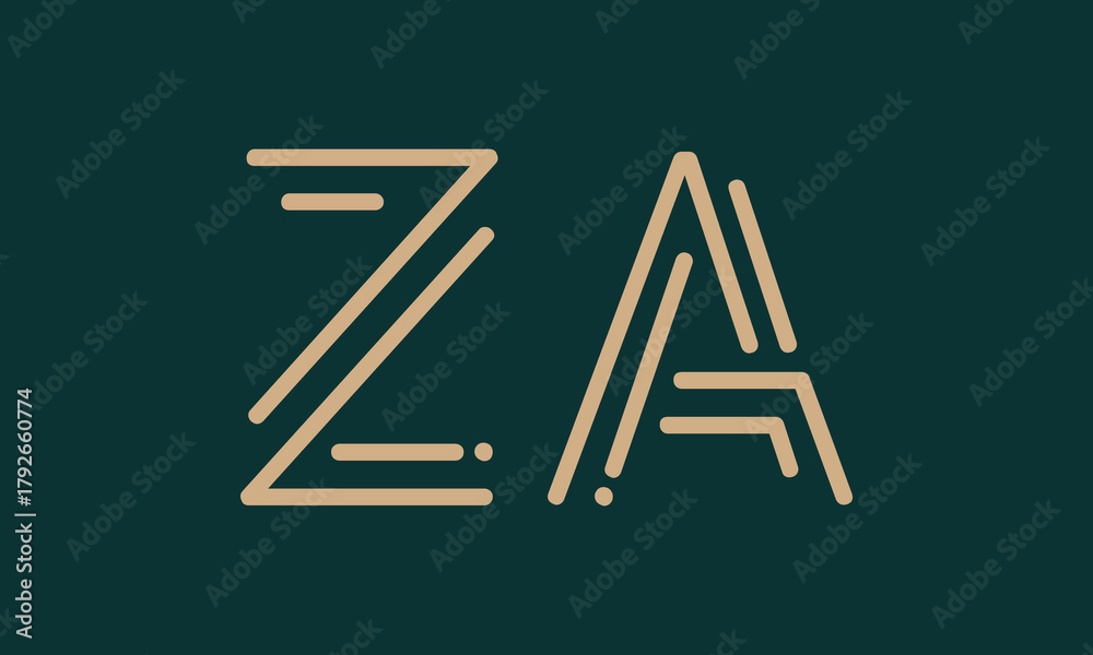 ZA Z za initial logo | initial based abstract modern minimal creative ...