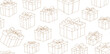 © Sahed - Hand drawn gift boxes pattern isolated on transparent background