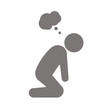 © yamaan - 落ち込む人のピクトグラム(グレー)