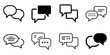 © gunzexx png and bg - speech bubbles icon set. pictogram isolated on white background. Vector illustration.