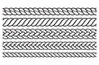 © HIKE  Studio  1 - rope brush pattern. Thread pattern seamless . rope vector illustration on white background