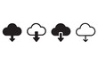 © Mdmorad - Vector Cloud computing icon. Line, glyph and filled outline, abstract cloud outline and filled vector sign. Symbol, logo illustration. Different style icons set.