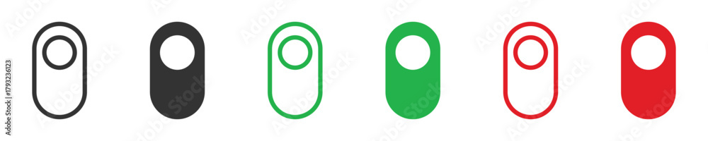 Vector de Stock Toggle switch button icon set, Switch buttons ON OFF ...