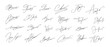 © Ukio.stock - Signatures. Handwritten fake signature set, abstract autograph. Vector isolated collection