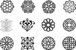 © Moina - Collection of twelve intricate geometric islamic patterns and arabesque designs