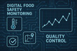 © Jiraphong - Digital food safety monitoring system for quality control assurance. visualization showing panel with temperature and route tracking icons for secure supply chain management