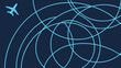 © Samim - Global Aviation Network Technology and Travel Routes with vector illustration