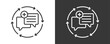 © Jackcuan - Feedback Loop Icon Set Vector Collection Isolated In Black And White