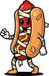 © dropideas - unwrap the mystery a spectral hot dog warrior ready for an ancient, zesty battle, isolated on transparent background