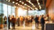 © hao - Blurred shot of business people at party or corporate event in office center. High quality