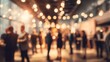 © hao - Blurred shot of business people at party or corporate event in office center. High quality